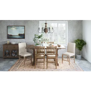 Carlyle Crossing Modern Rustic Solid Wood Counter Height 78\" Extension Dining Table