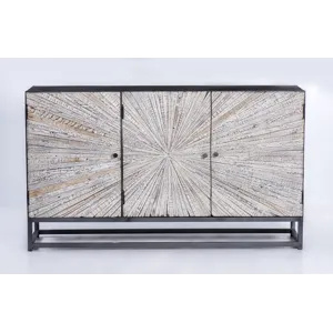Reclaimed Solid Wood Astral Plains 3 Door Accent Cabinet