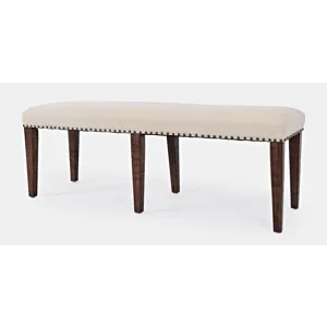 Fairview Transitional 52\" Backless Upholstered Dining Bench