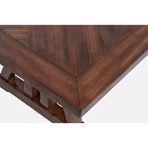 Fairview Transitional Modern Distressed 78\" Seven-Piece Upholstered Dining Set