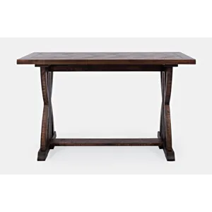 Fairview Transitional Herringbone Distressed Acacia Sofa Table