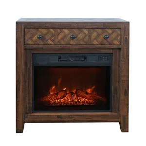 Fairview Modern Transitional 32\" Chevron Electric Fireplace Console TV Stand