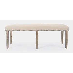 Fairview Transitional 52\" Backless Upholstered Dining Bench