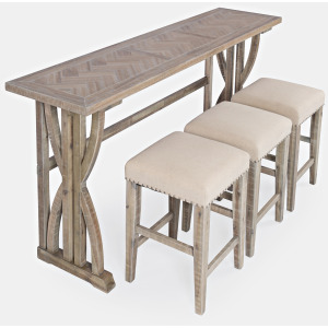 Fairview Sofa Counter 4 PC Dining Set - Ash