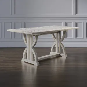 Fairview Transitional Distressed Acacia Dining Base
