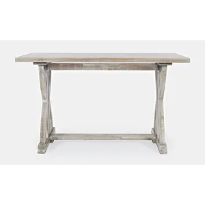 Fairview Transitional Herringbone Distressed Acacia Sofa Table