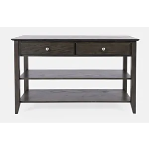 Modern Espresso Traditional 48\" Sofa Console Table With Two Drawers