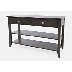 Modern Espresso Traditional 48\" Sofa Console Table With Two Drawers