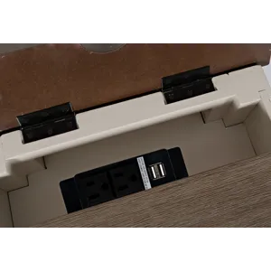 Grafton Farms Country Farmhouse USB Charging Chair Side Table