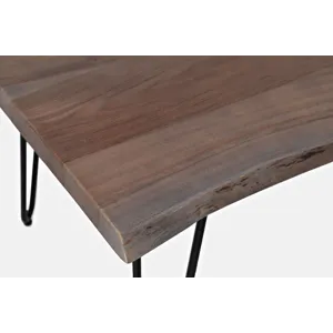 Nature\'s Edge 50\'\' Modern Solid Wood Live Edge Coffee Table