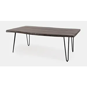 Nature\'s Edge 50\'\' Modern Solid Wood Live Edge Coffee Table