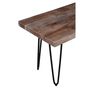 Nature\'s Edge 48\'\' Modern Solid Wood Live Edge Bench