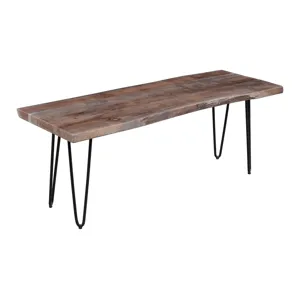 Nature\'s Edge 48\'\' Modern Solid Wood Live Edge Bench