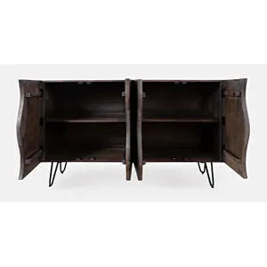 Nature\'s Edge Solid Wood 54-Inch Modern Server Storage Cabinet