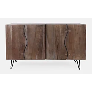 Nature\'s Edge Solid Wood 54-Inch Modern Server Storage Cabinet