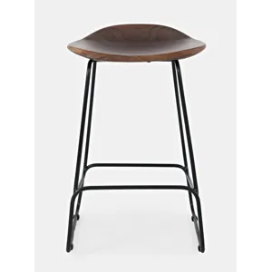 Nature\'s Edge Solid Acacia Counter Height Backless Stool(Set Of 2)