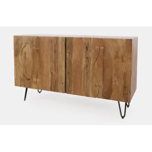 Nature\'s Edge Solid Wood 54-Inch Modern Server Storage Cabinet