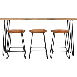 Nature's Edge 4 Piece Counter Height Table Set - Natural