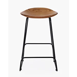 Nature\'s Edge Solid Acacia Counter Height Backless Stool(Set Of 2)