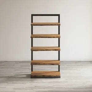 Nature\'s Edge Solid Acacia 5 Shelf Bookcase