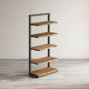 Nature\'s Edge Solid Acacia 5 Shelf Bookcase