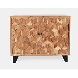 Geometrix 43\" Modern Abstract Cube Style Accent Cabinet