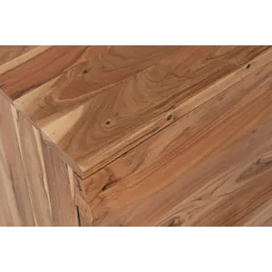 The Wave Three Door Solid Wood Modern Accent Cabinet