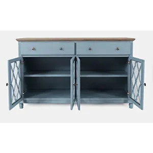 Aurora Hills Country Wire-Brushed 4 Door Accent Chest