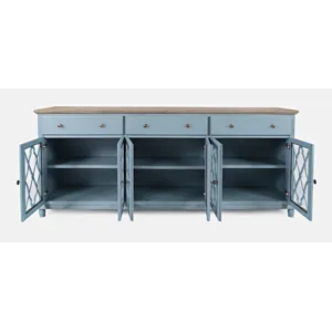 Aurora Hills Country Wire-Brushed 6 Door Accent Chest