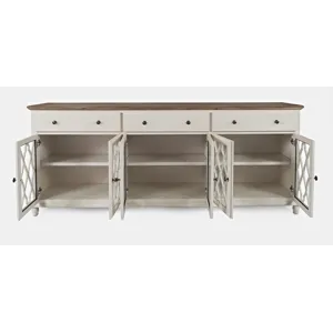 Aurora Hills Country Wire-Brushed 6 Door Accent Chest