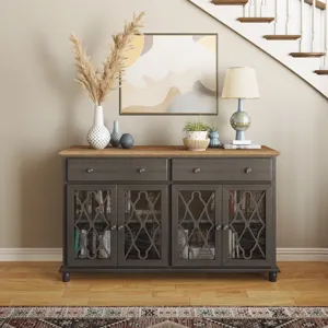 Aurora Hills Country Wire-Brushed 4 Door Accent Chest