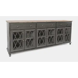 Aurora Hills Country Wire-Brushed 6 Door Accent Chest