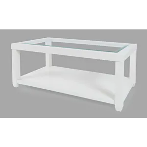 Urban Icon Contemporary Rectangular Glass Inlay Coffee Table