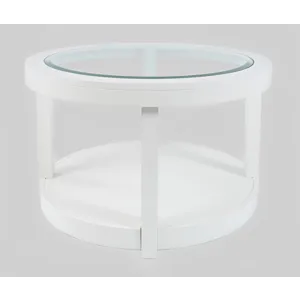 Round Cocktail Table, White