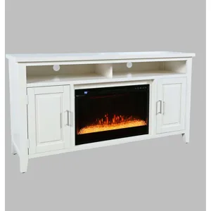 Urban Icon Contemporary 60-Inch Storage Console TV Stand With Electric Fireplace