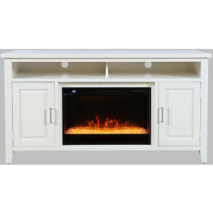 Urban Icon Contemporary 60-Inch Storage Console TV Stand With Electric Fireplace