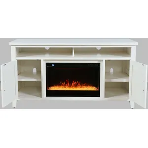 Urban Icon Contemporary 60-Inch Storage Console TV Stand With Electric Fireplace