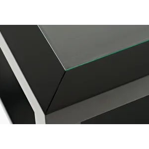 Urban Icon Contemporary Rectangular Glass Inlay Coffee Table