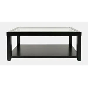 Urban Icon Contemporary Rectangular Glass Inlay Coffee Table