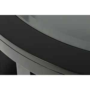 Urban Icon Contemporary Round Glass Inlay Coffee Table