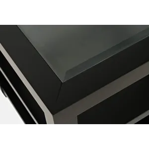 Urban Icon Contemporary Glass Inlay End Table With Storage