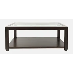 Urban Icon Contemporary Rectangular Glass Inlay Coffee Table