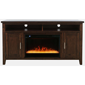 Urban Icon Contemporary 60-Inch Storage Console TV Stand With Electric Fireplace