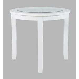 Urban Icon Contemporary 42\" Round Counter Height Glass Inlay Dining Table