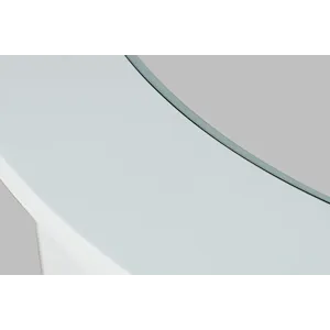 Urban Icon Contemporary 42\" Round Glass Inlay Dining Table