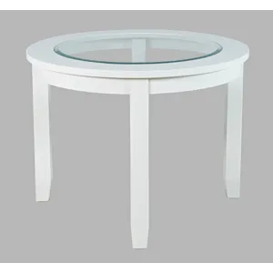 Urban Icon Contemporary 42\" Round Five-Piece Dining Set With Upholstered Chairs