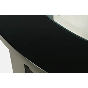 Urban Icon Contemporary 42\" Round Counter Height Glass Inlay Dining Table