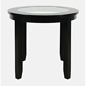 Urban Icon Contemporary 42\" Round Counter Height Glass Inlay Dining Table