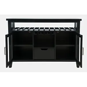 Urban Icon Contemporary 48\" Buffet Server With Wine Rack And Stemware Rack