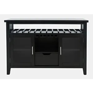 Urban Icon Contemporary 48\" Buffet Server With Wine Rack And Stemware Rack